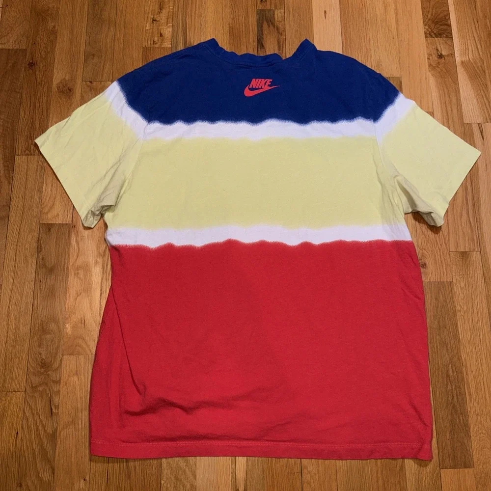 Nike Tie‎ Dye Exclusive Shirt - Blue, white, yellow & red. Size XXL